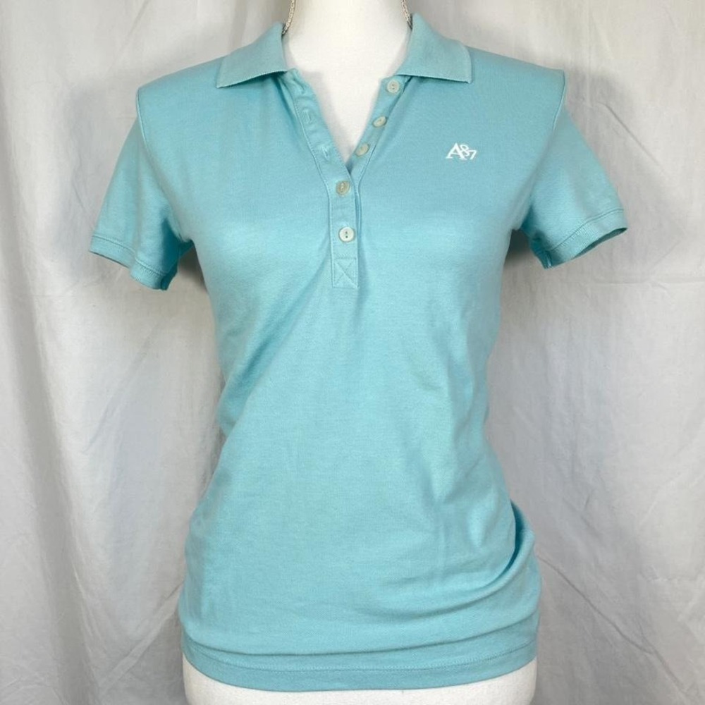 y2k preppy aeropostale baby blue polo baby tee shirt